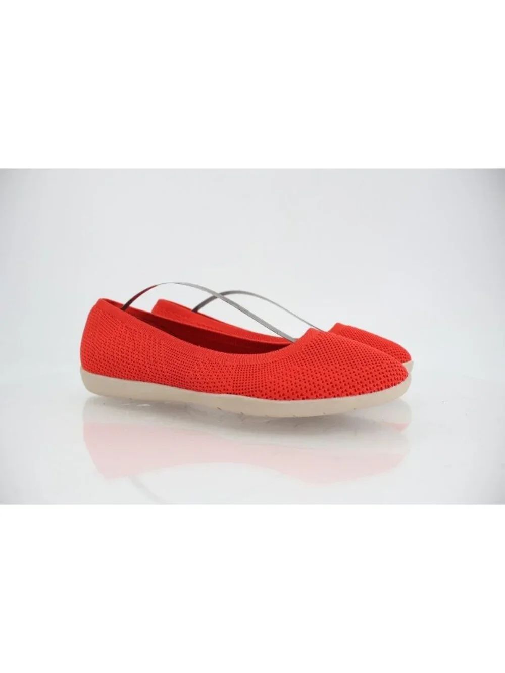 Earth Origins Ferris Knit Ballet Flats Red Size 10 Slip On Comfort Shoes